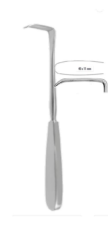 Ретрактор ЛАНГЕНБЕК (LANGENBECK), 21 см (cm), 40x11 мм (mm)